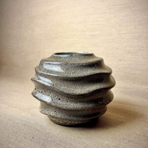 Cachepô de Cerâmica Esmaltada Waves Sand