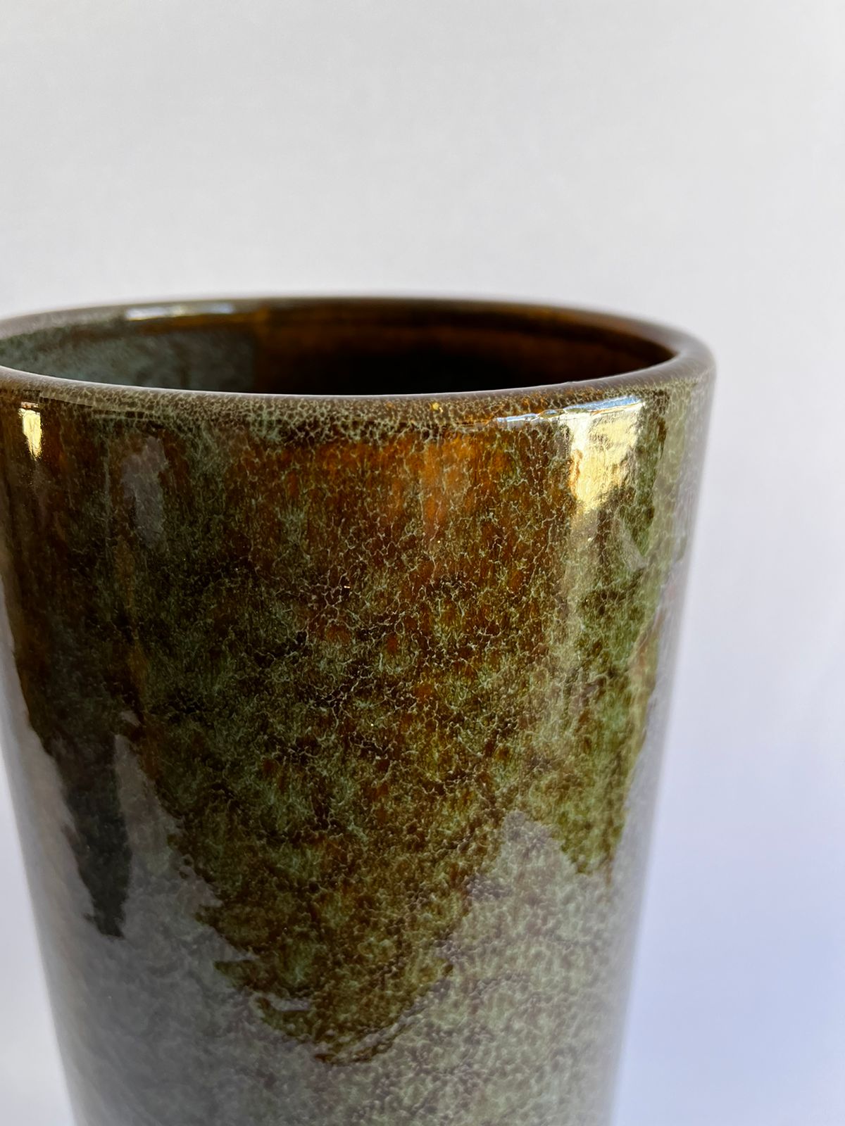 Cachepô de Cerâmica Esmaltada Taça Alta Aladim - Imagem 2