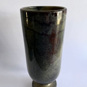 Cachepô de Cerâmica Esmaltada Taça Alta Hematita