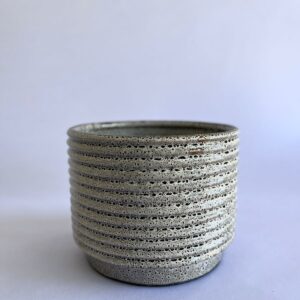 Cachepô de Cerâmica Esmaltada Canelado Quail