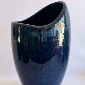 Vaso de Cerâmica Esmaltada Médio Arranjo Acqua Esuro