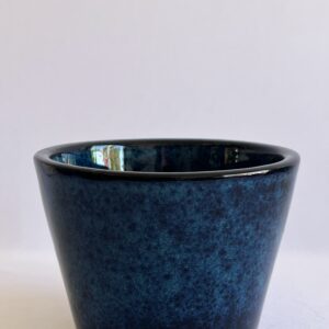 Cachepô de Cerâmica Esmaltada Acqua Esuro Liso