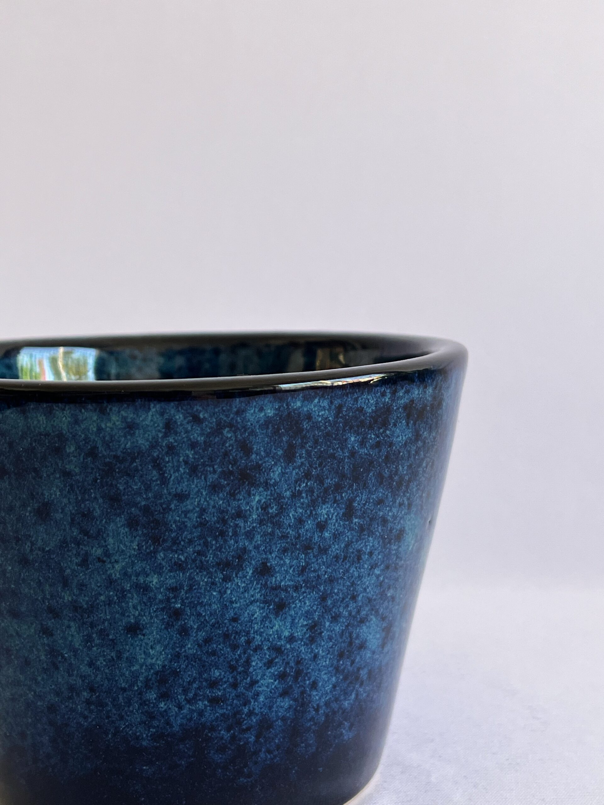 Cachepô de Cerâmica Esmaltada Acqua Esuro Liso - Imagem 3