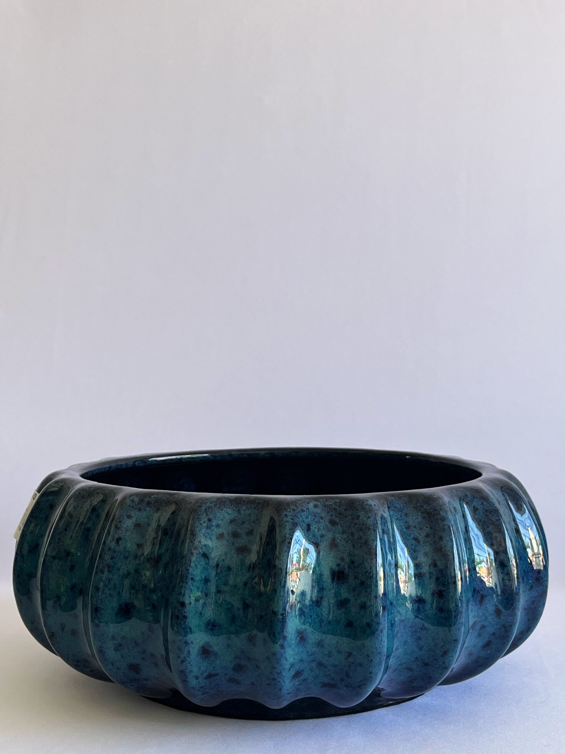 Cachepô de Cerâmica Esmaltada Cuia Acqua Esuro Moranga