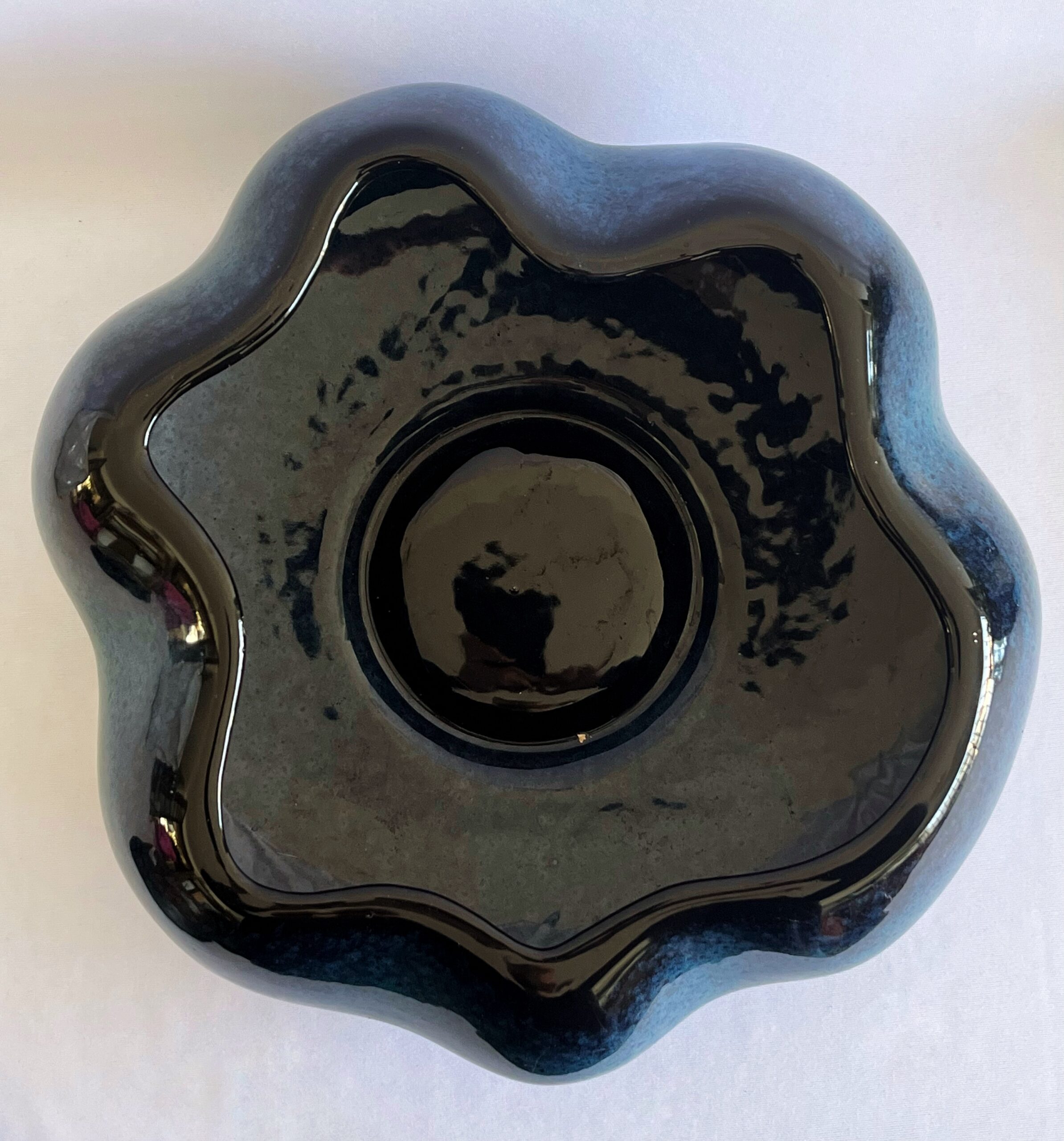 Cachepô de Cerâmica Esmaltada Cuia Acqua Esuro Waves - Imagem 4