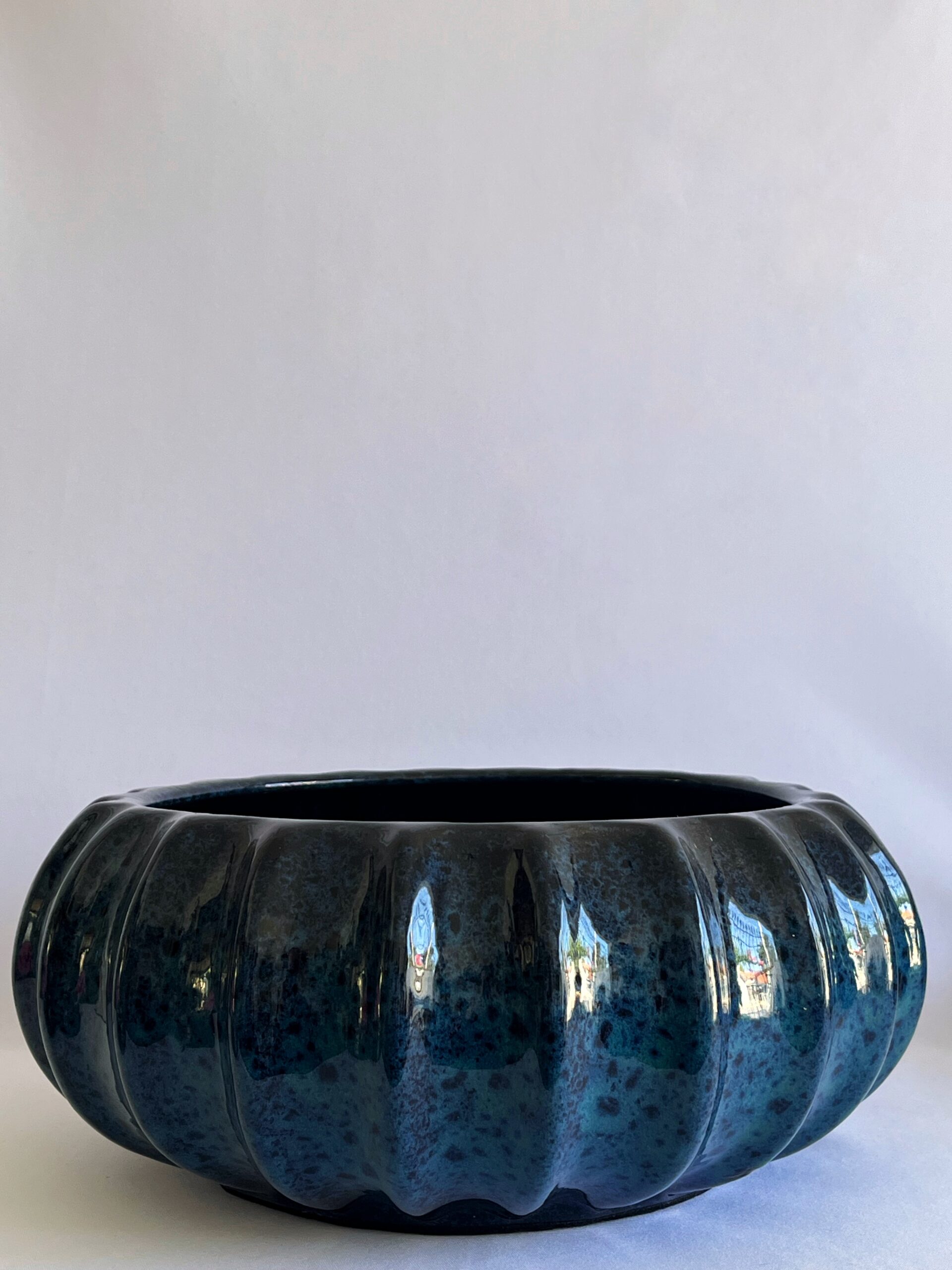 Cachepô de Cerâmica Esmaltada Cuia Acqua Esuro Moranga