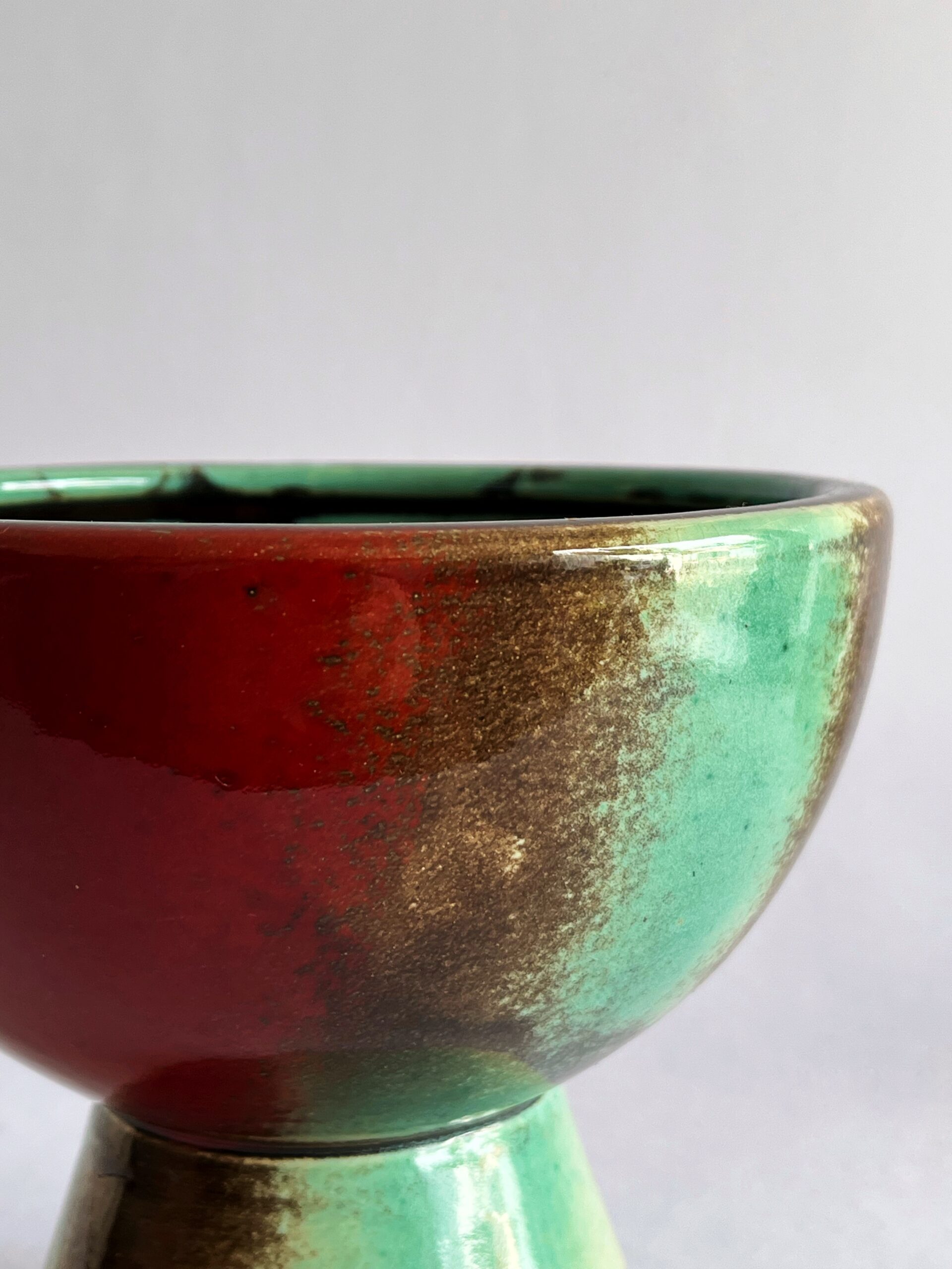 Cachepô de Cerâmica Esmaltada Taça Esférica Ressona - Imagem 3