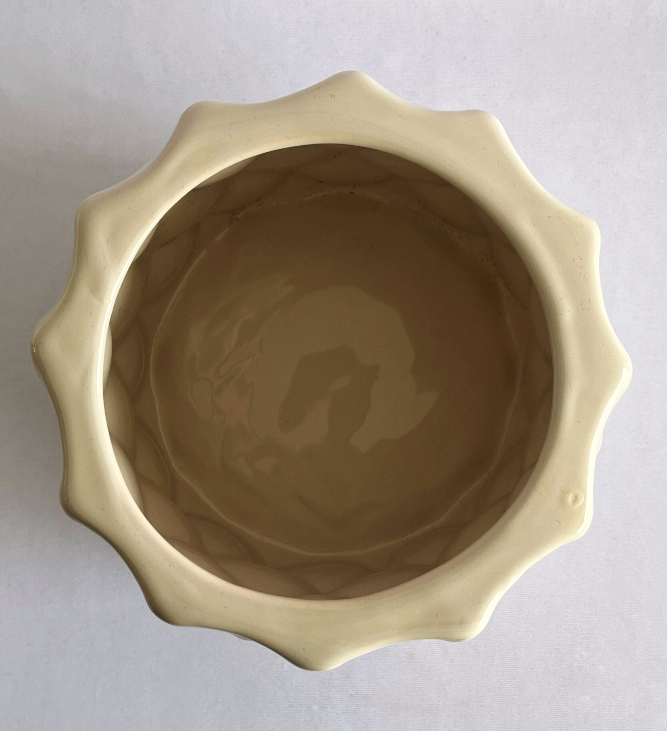 Cachepô de Cerâmica Esmaltada Matelassê Off White - Imagem 4