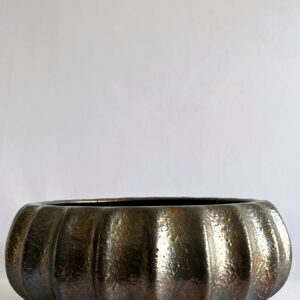 Cachepô de Cerâmica Esmaltada Cuia Dark Metalic Moranga