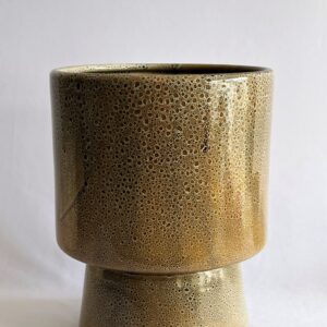 Cachepô de Cerâmica Esmaltada Taça Sand Quail