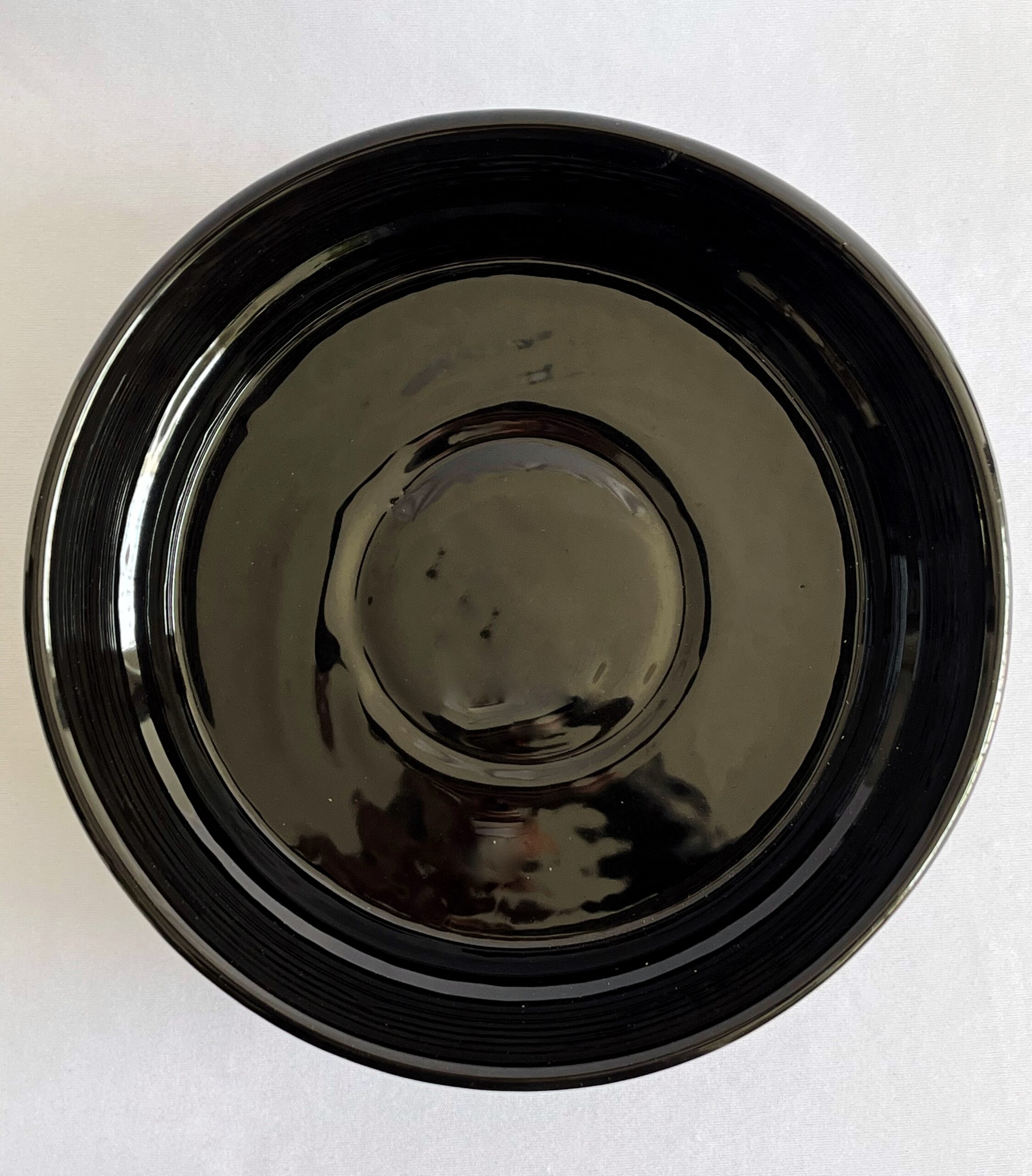 Cachepô de Cerâmica Esmaltada Cuia Canelada Preta - Imagem 4