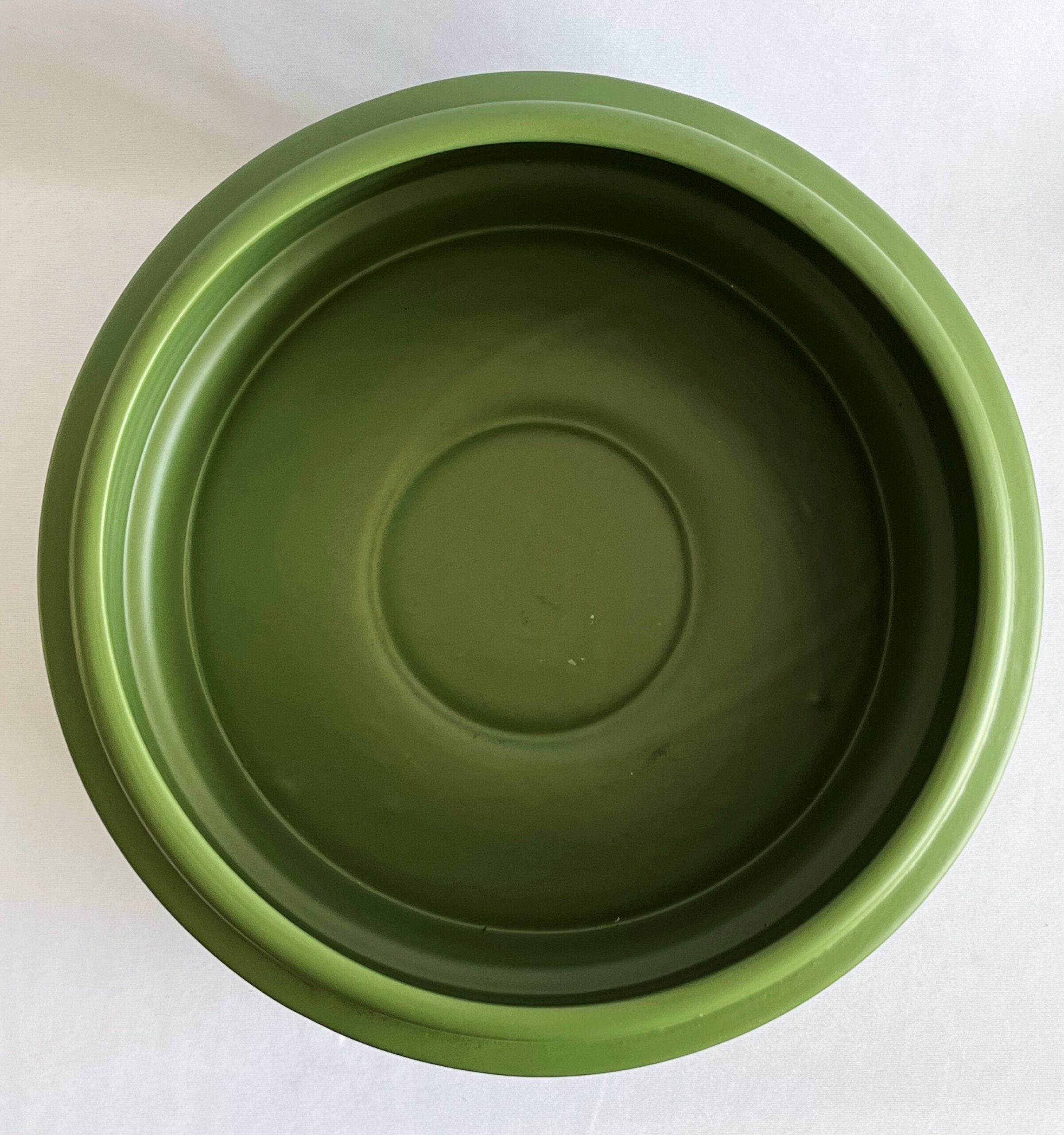 Cachepô de Cerâmica Fosca Cuia Canelada Verde Oliva - Imagem 4