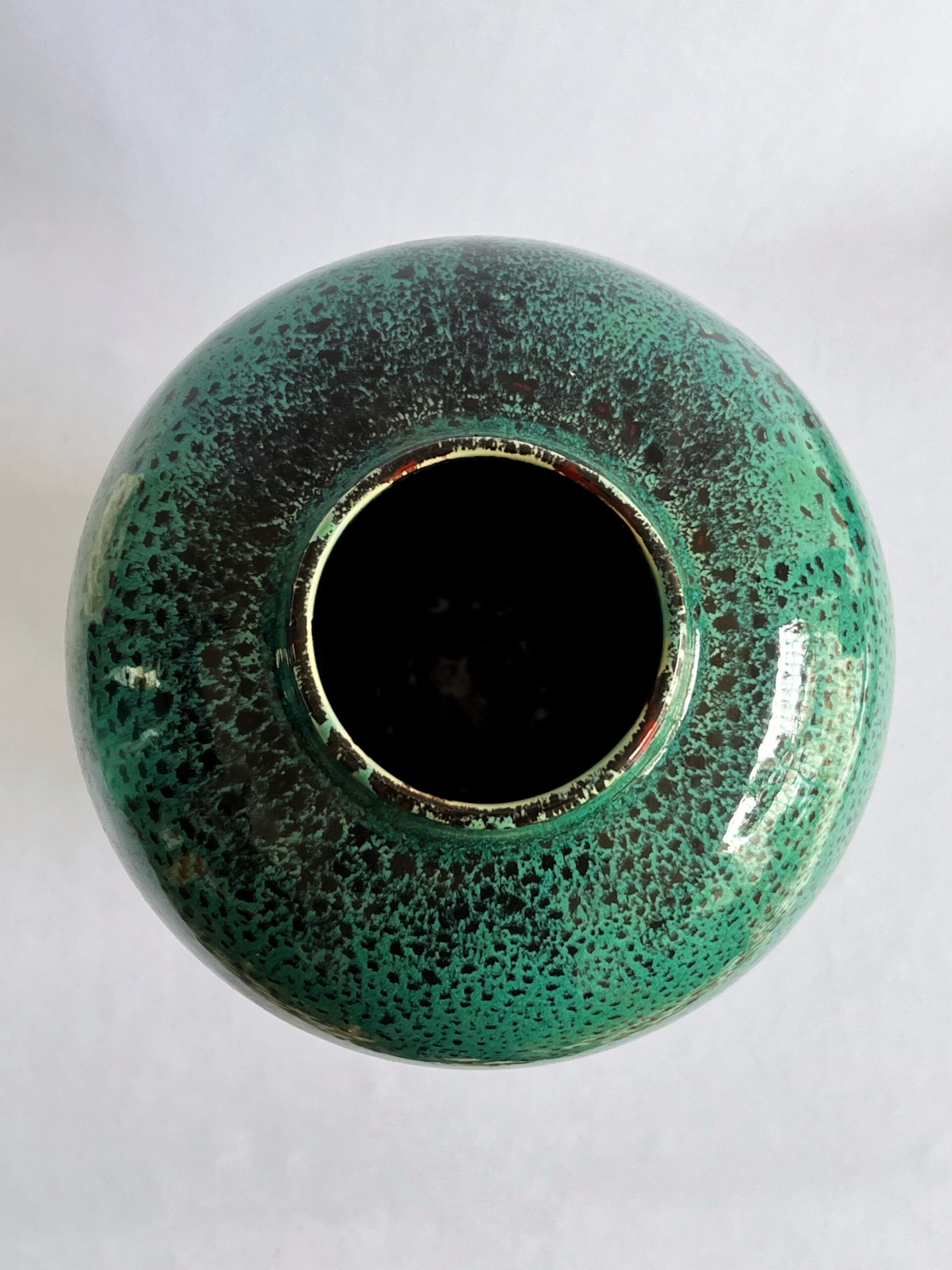 Vaso de Cerâmica Esmaltada Turquesa Decorativo - Imagem 4