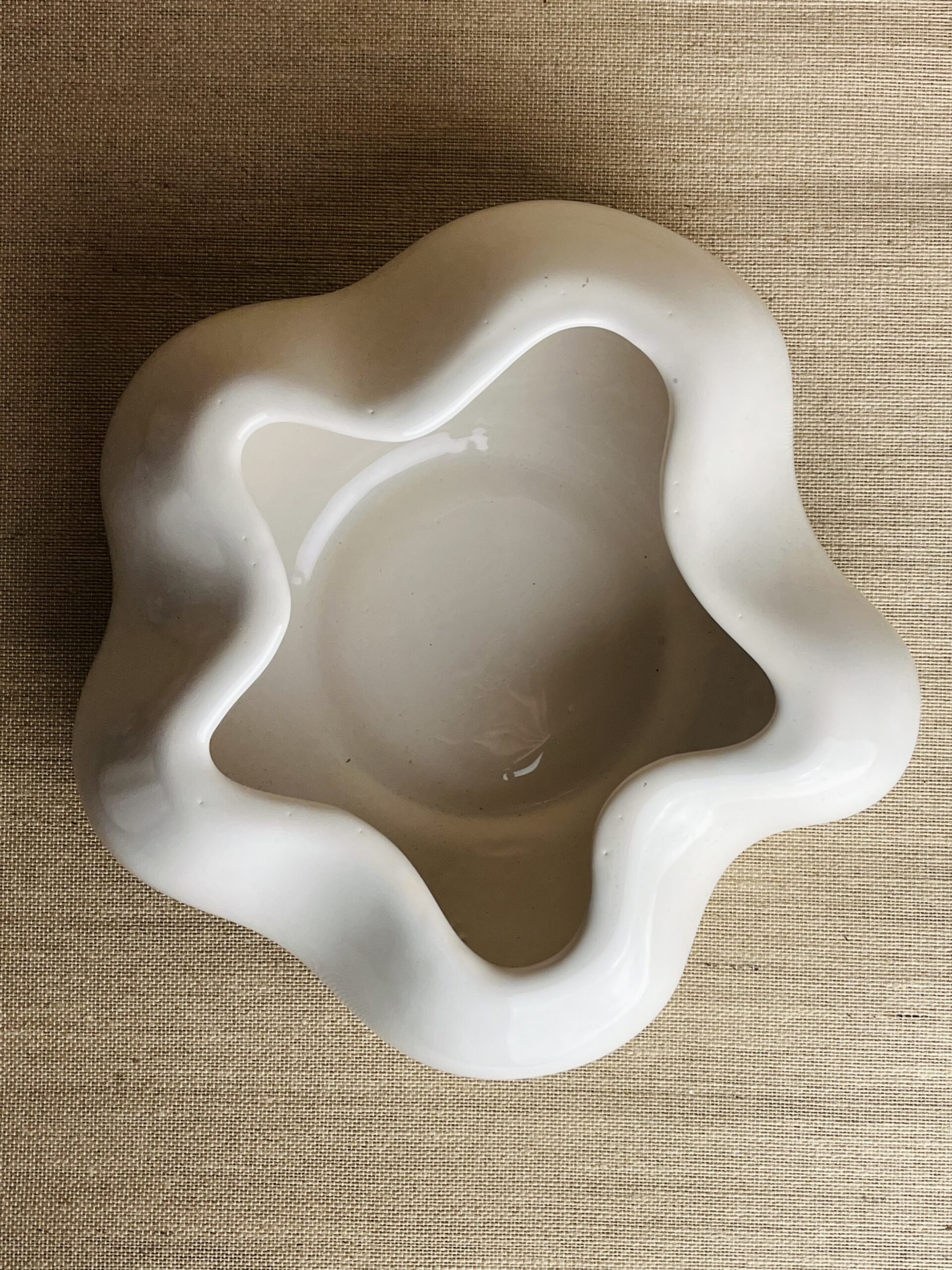 Cachepô Cuia M Off White Waves - Imagem 2