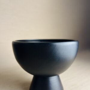 Cachepô Taça Esférica Preto Fosco G