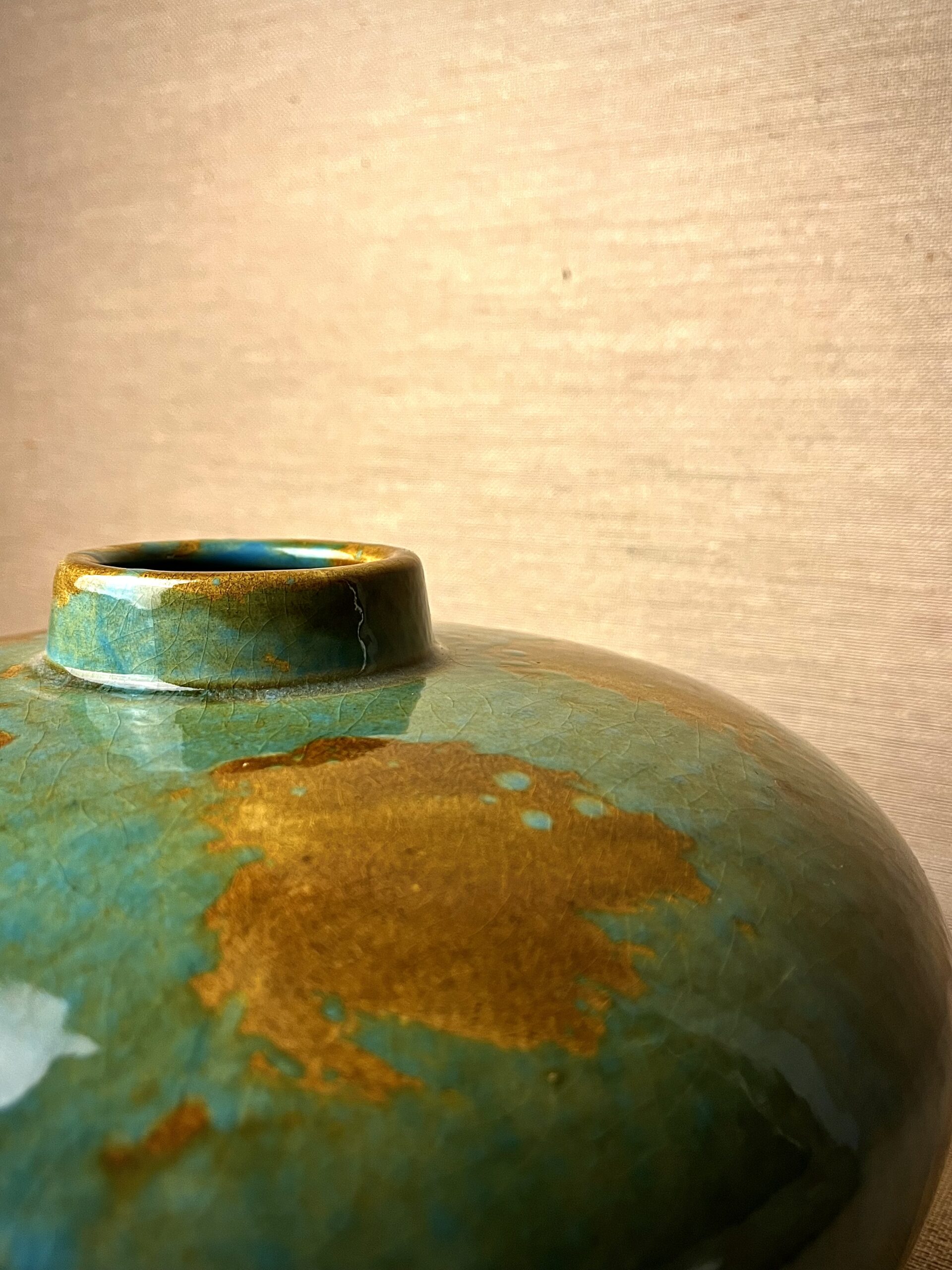 Vaso Ornamental de Cerâmica Esmaltada Aladim - Imagem 4