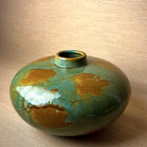 Vaso Ornamental de Cerâmica Esmaltada Aladim