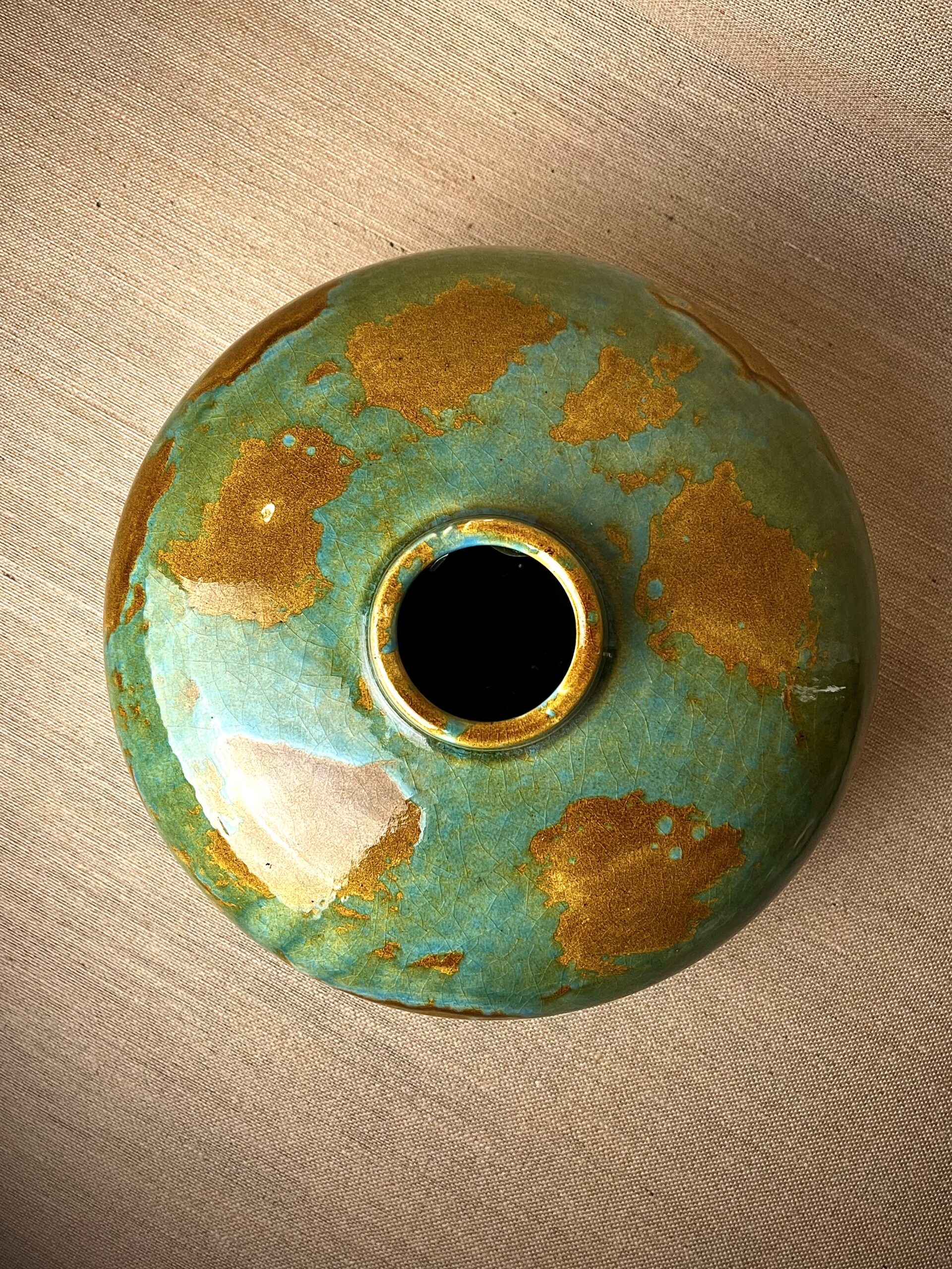 Vaso Ornamental de Cerâmica Esmaltada Aladim - Imagem 2